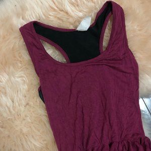 Ooyoo red maxi dress with fake leather back from Mendocino (mixed fabric)